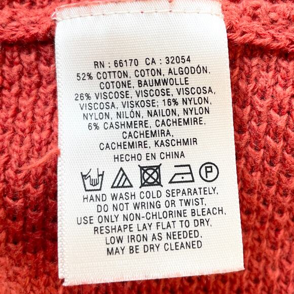 Moth Anthropologie Womens M Ceres Sweater Mockneck Burnt Orange Cottage Bohemian - Picture 8 of 9